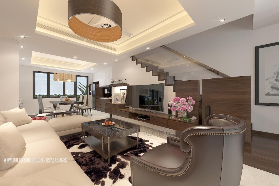 Cầu thang gỗ đẹp hiện đại